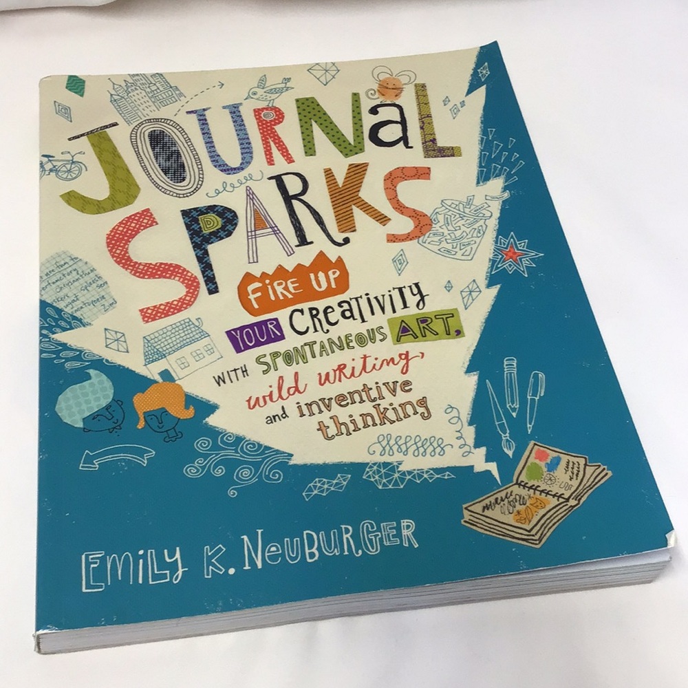 Journal Sparks Creativity Book - inspiration plus stickers & collage papers FUN!